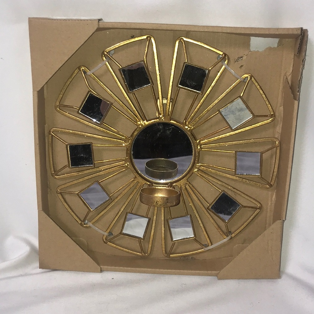 Gold home mirror decor